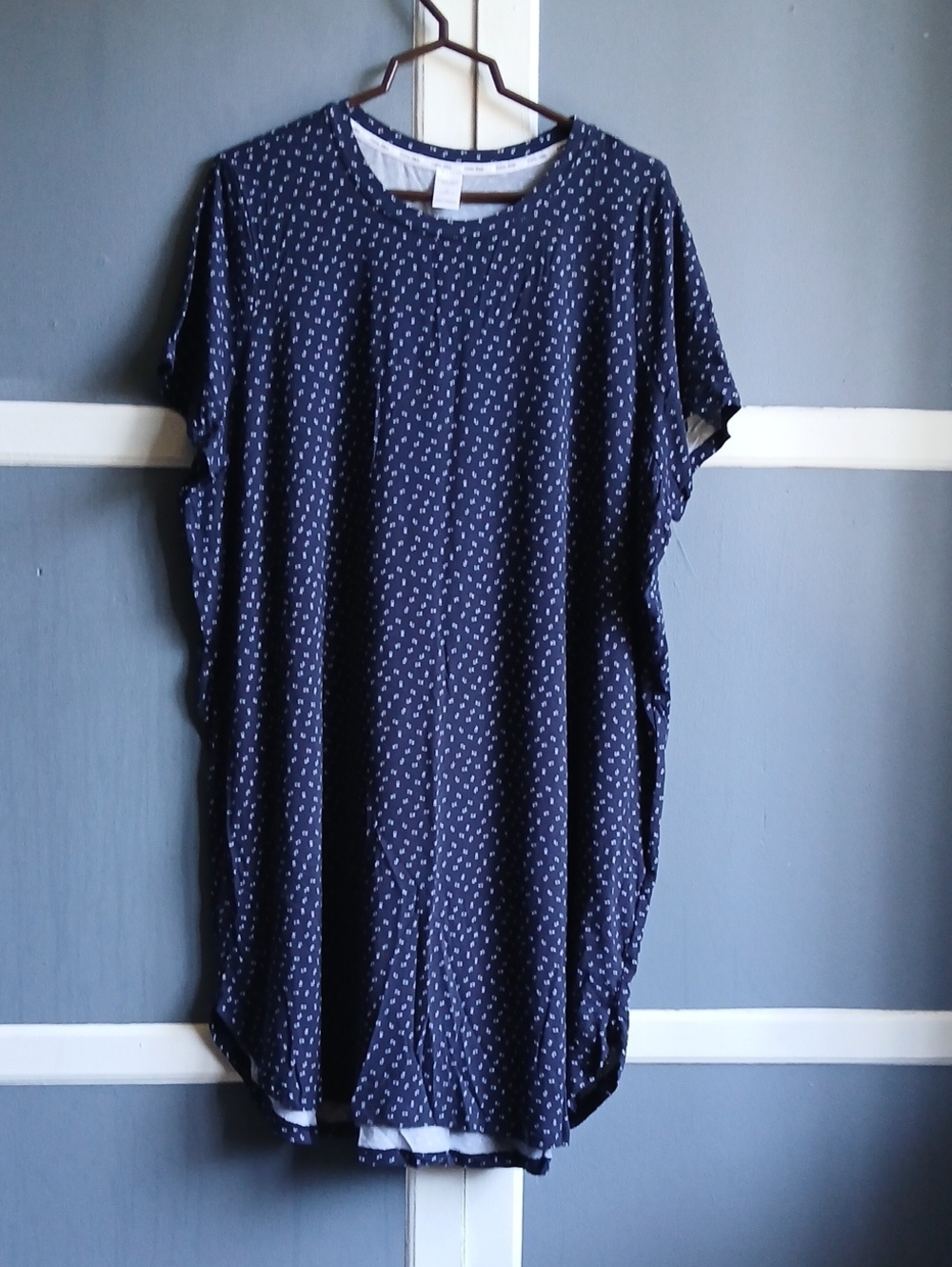 Calvin Klein Navy Blue Printed Sleepwear Tee